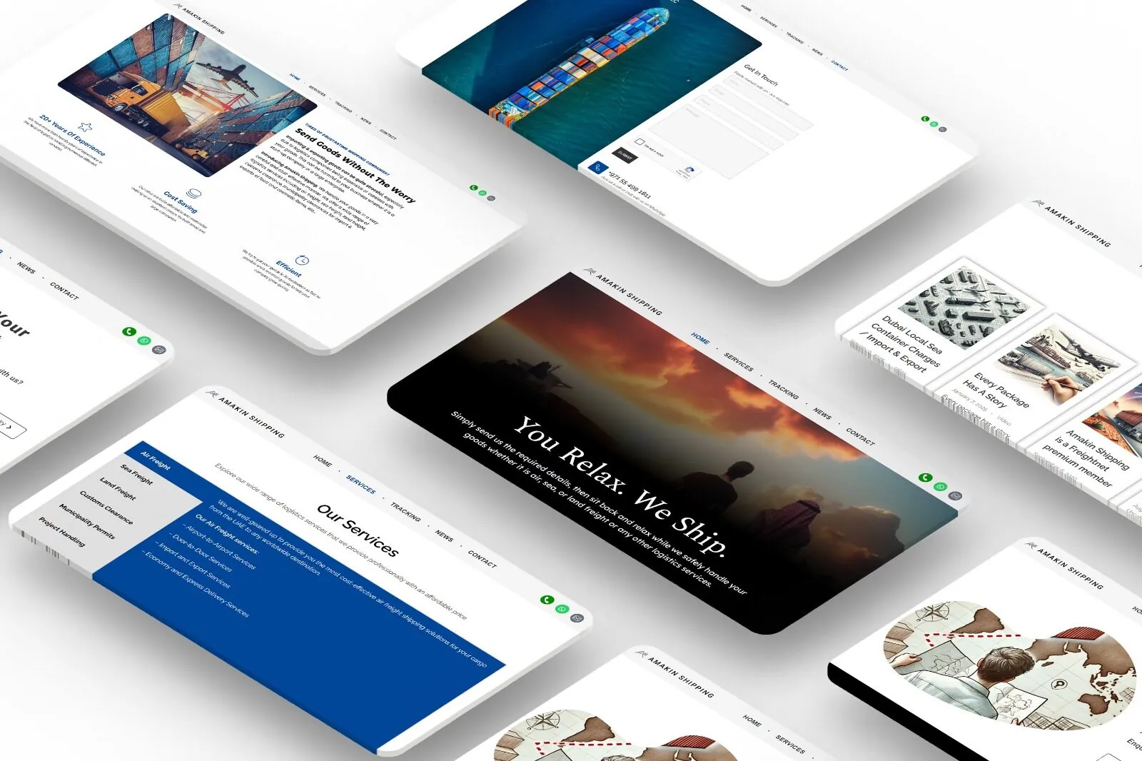 AmaKin Shipping LLC Website - Project Image