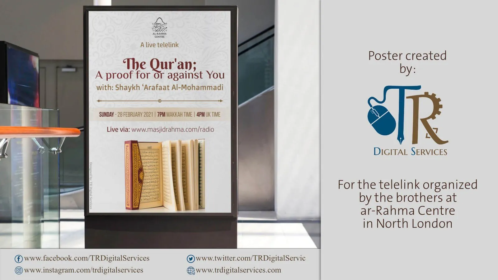 Telelink Poster – The Qur’an: A Proof For or Against You - Project Image
