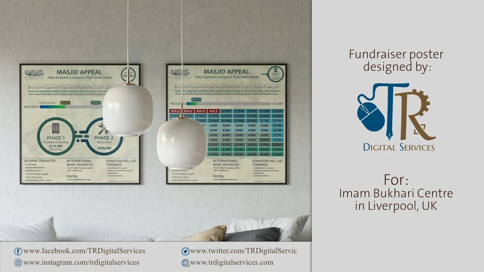 Markaz Bukhari Liverpool Fundraiser Poster - Project Image
