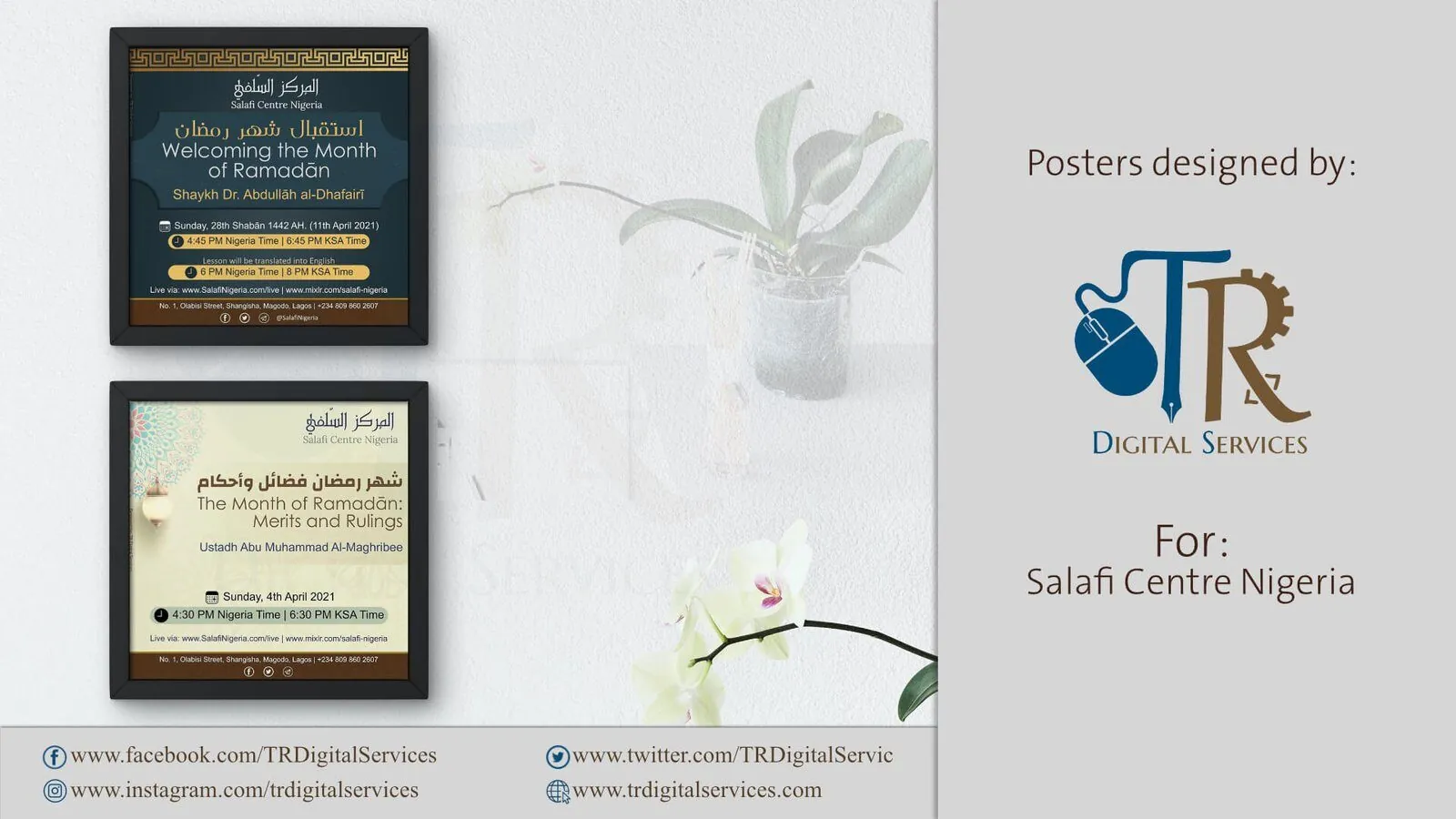Ramadan Event Posters – Salafi Centre Nigeria, 1442H