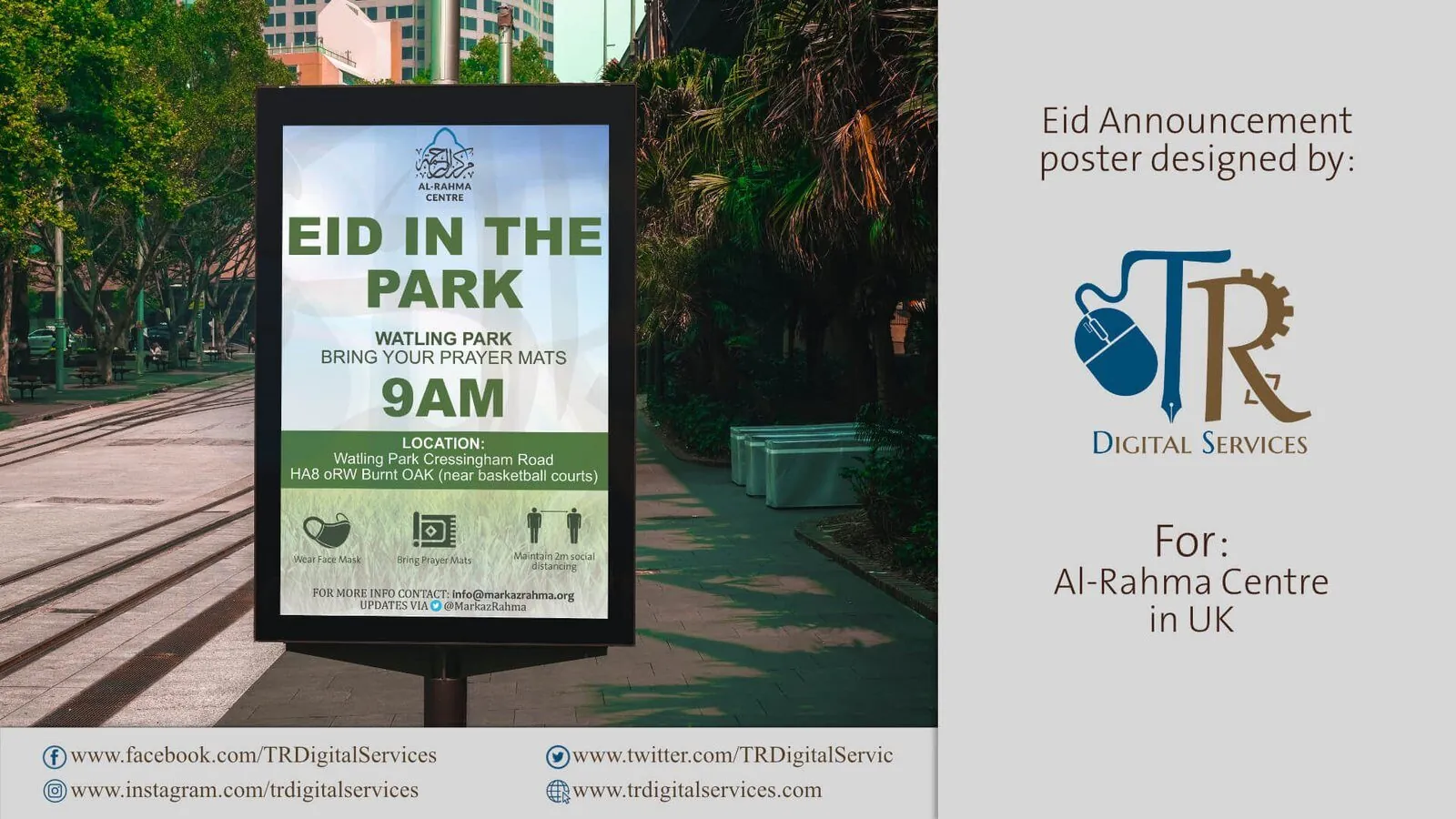 Eid Announcement Poster for al-Rahma Centre - Project Image