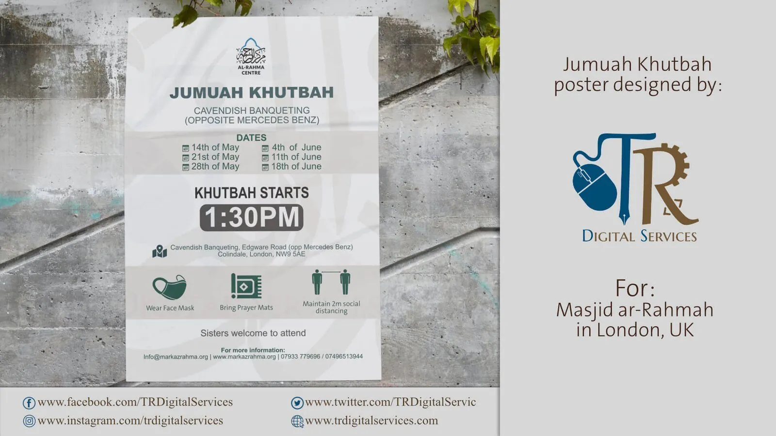 Jumuah Khutbah Poster: Al-Rahma Centre - Project Image