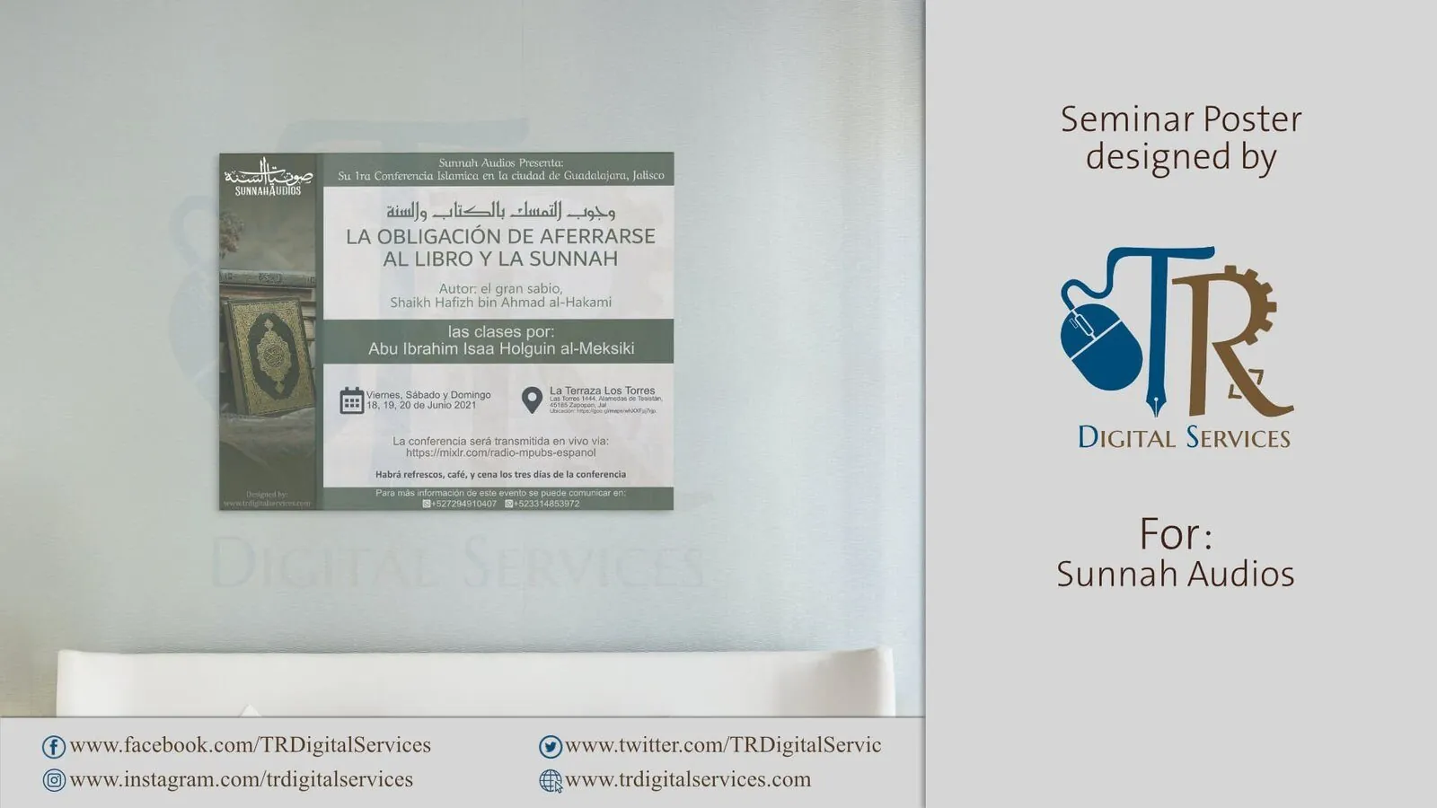Spanish-Language Seminar Poster – Sunnah Audios, Guadalajara