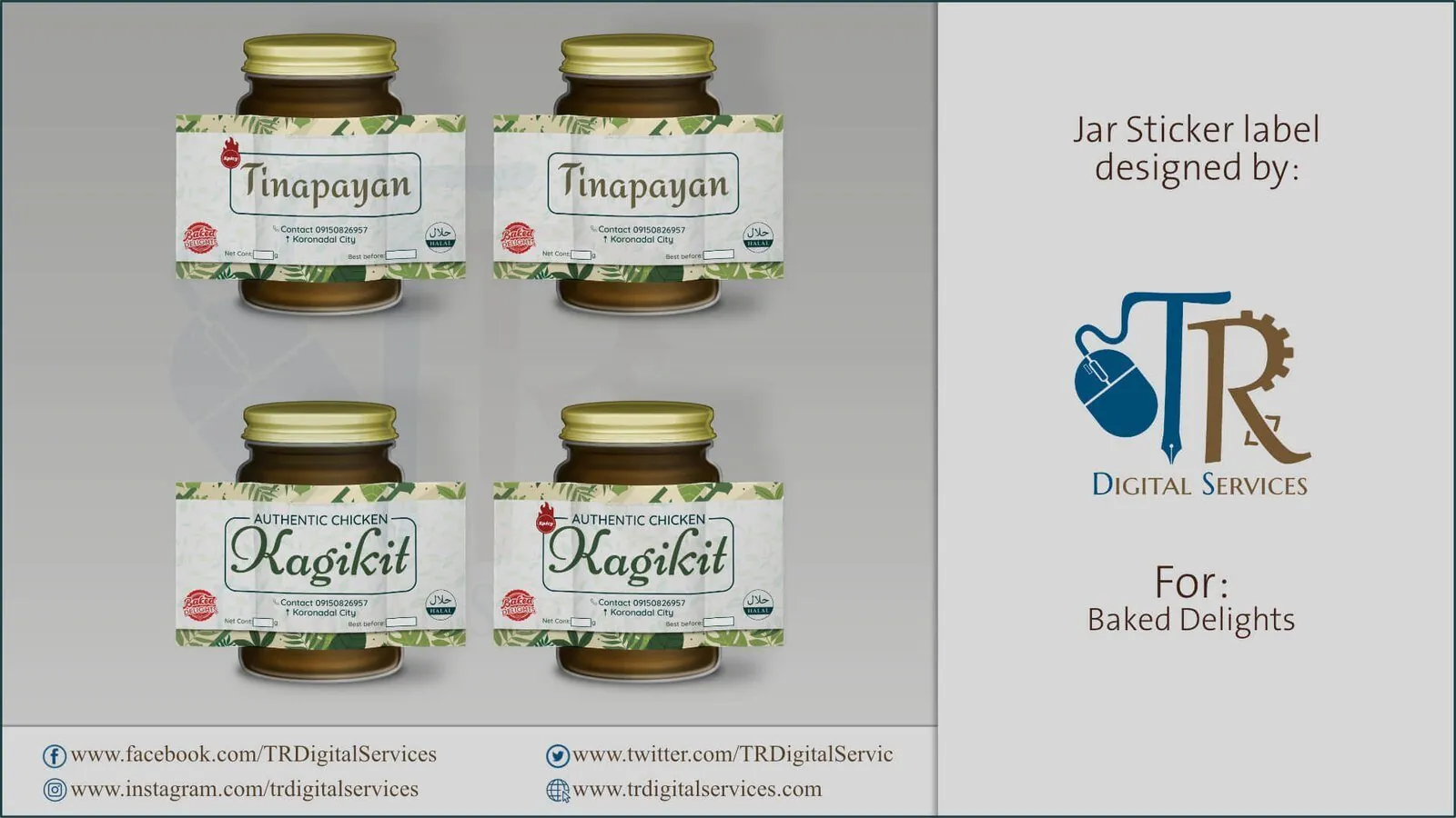 Professional Jar Sticker Labels for Baked Delights - Project Image