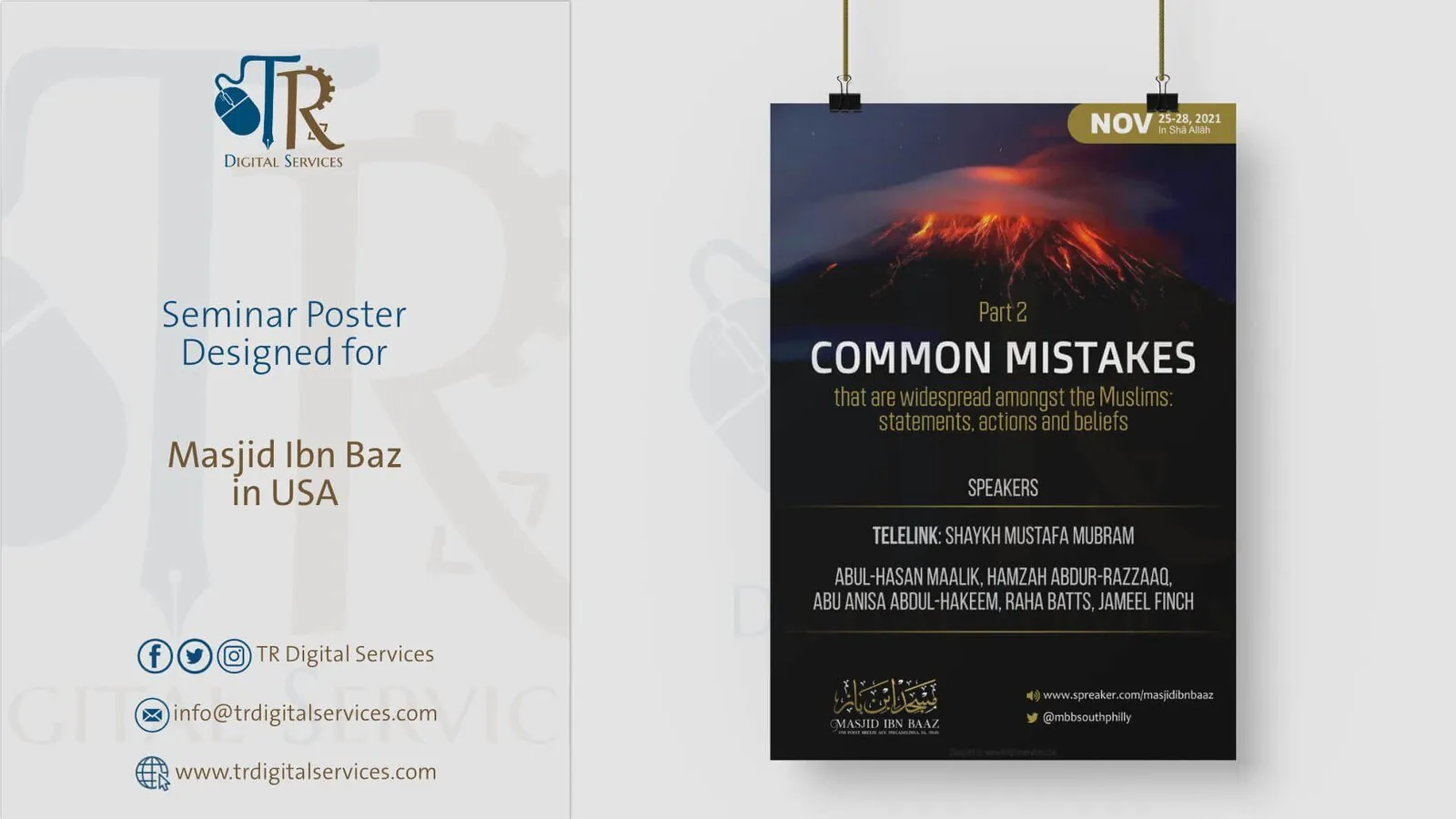 Seminar Poster – Common Mistakes, Masjid Ibn Baz USA (2021) - Project Image
