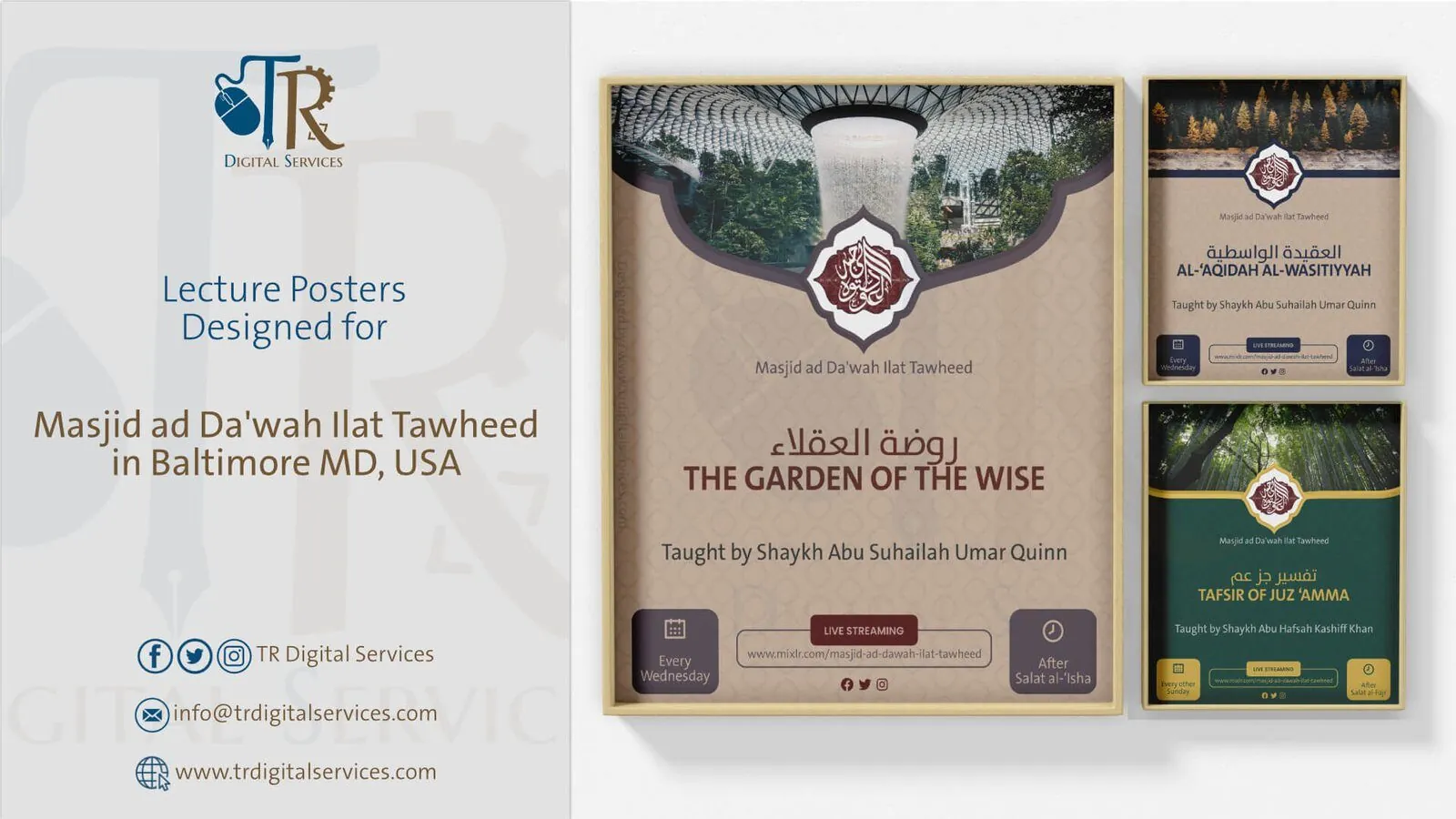 Lecture Posters – Masjid ad-Da’wah Ilat Tawheed, Baltimore MD - Project Image