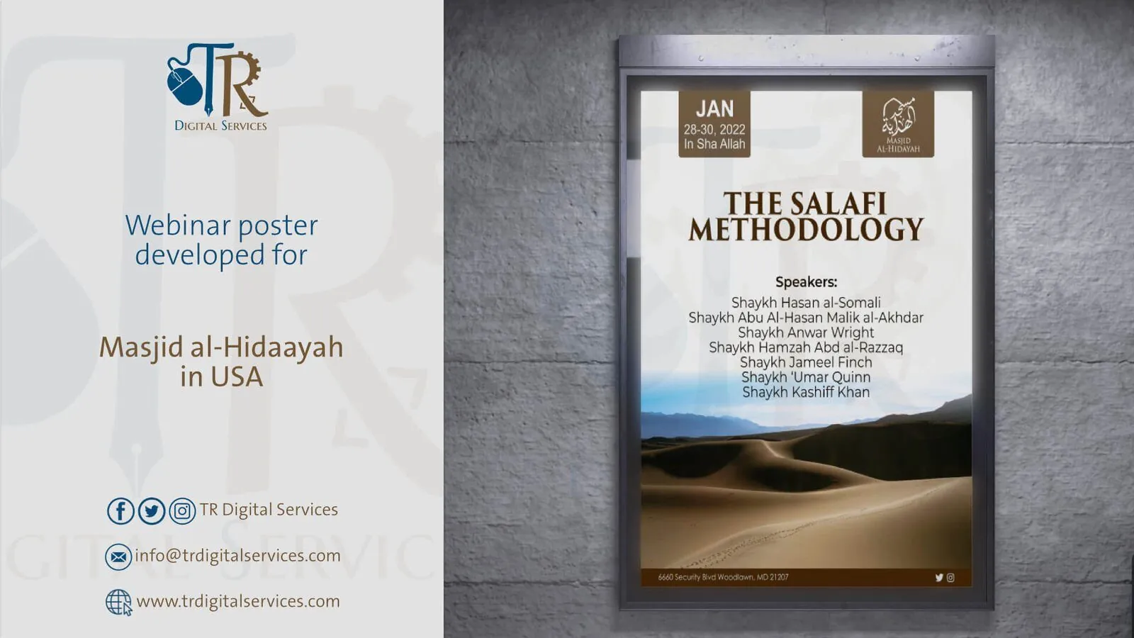 Event Poster for Masjid al-Hidaayah Conference - Project Image