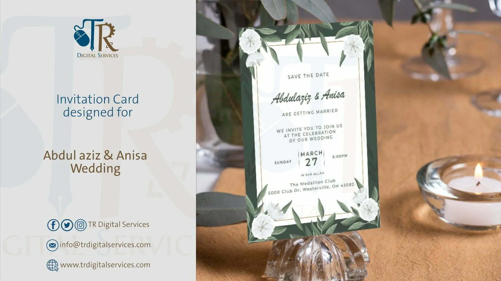 Wedding Invitation Card – Abdulaziz & Anisa (2022) - Project Image