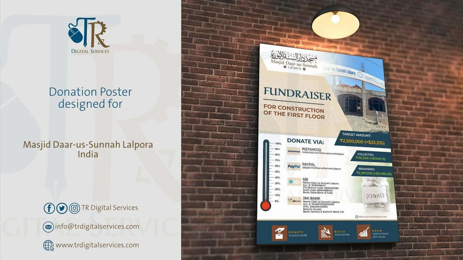 Support Campaign Poster for Daar-us-Sunnah Masjid - Project Image