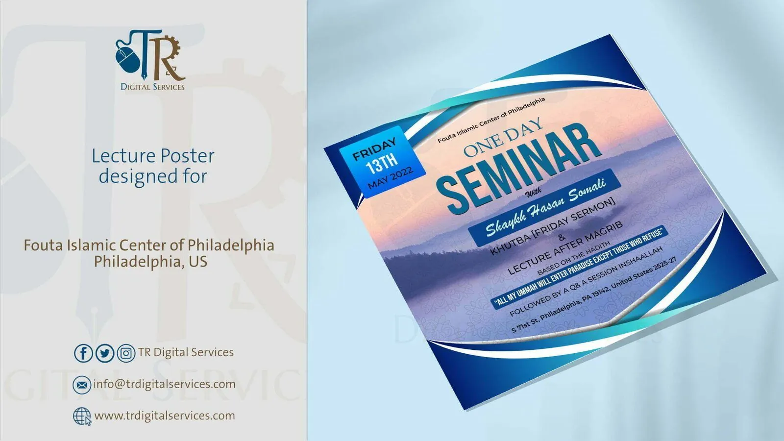 Seminar Poster for Fouta Islamic Center