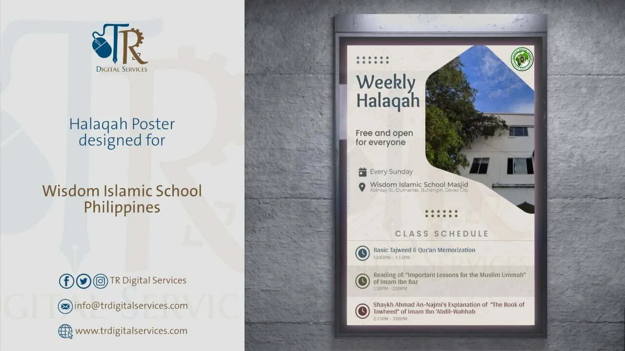 Weekly Halaqah Poster – Wisdom Islamic School, Philippines - Project Image