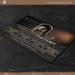 Ramadan Time Table Poster for Markaz Abdullah Ibn al-Mubarak