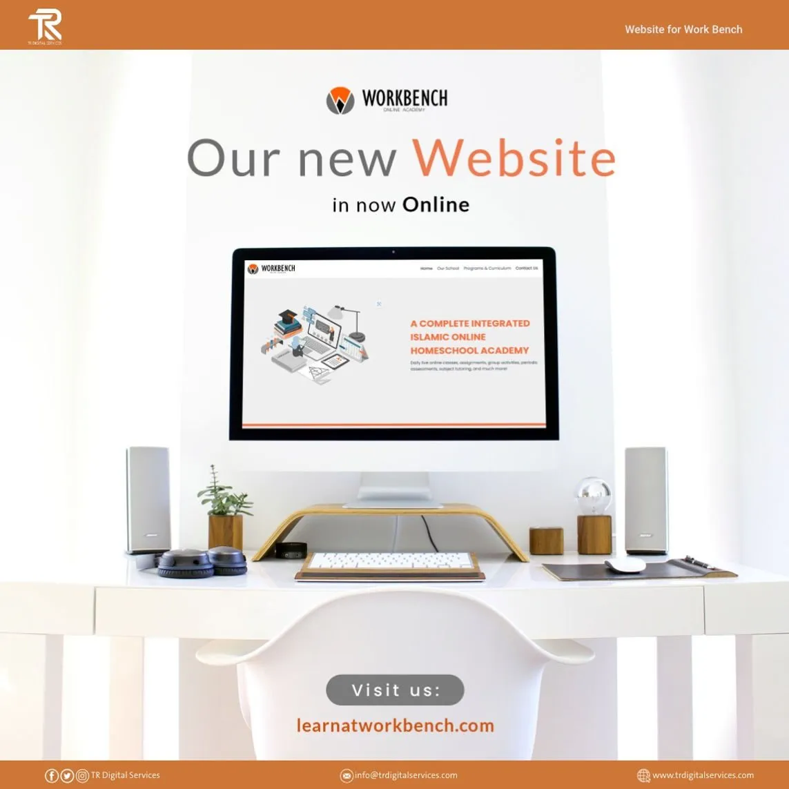 Screenshot of Work Bench website homepage