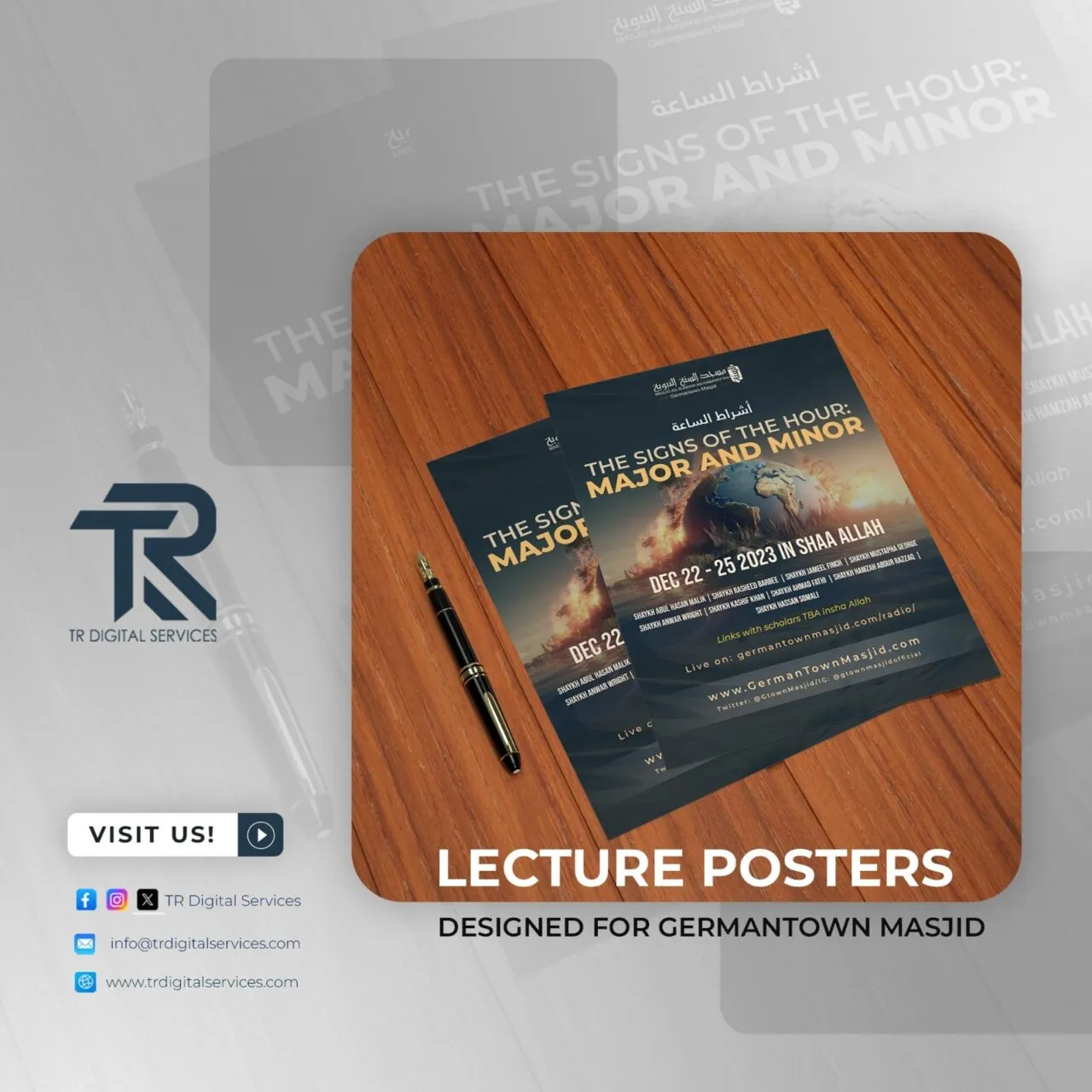 Islamic Lecture Poster for Germantown Masjid - Project Image