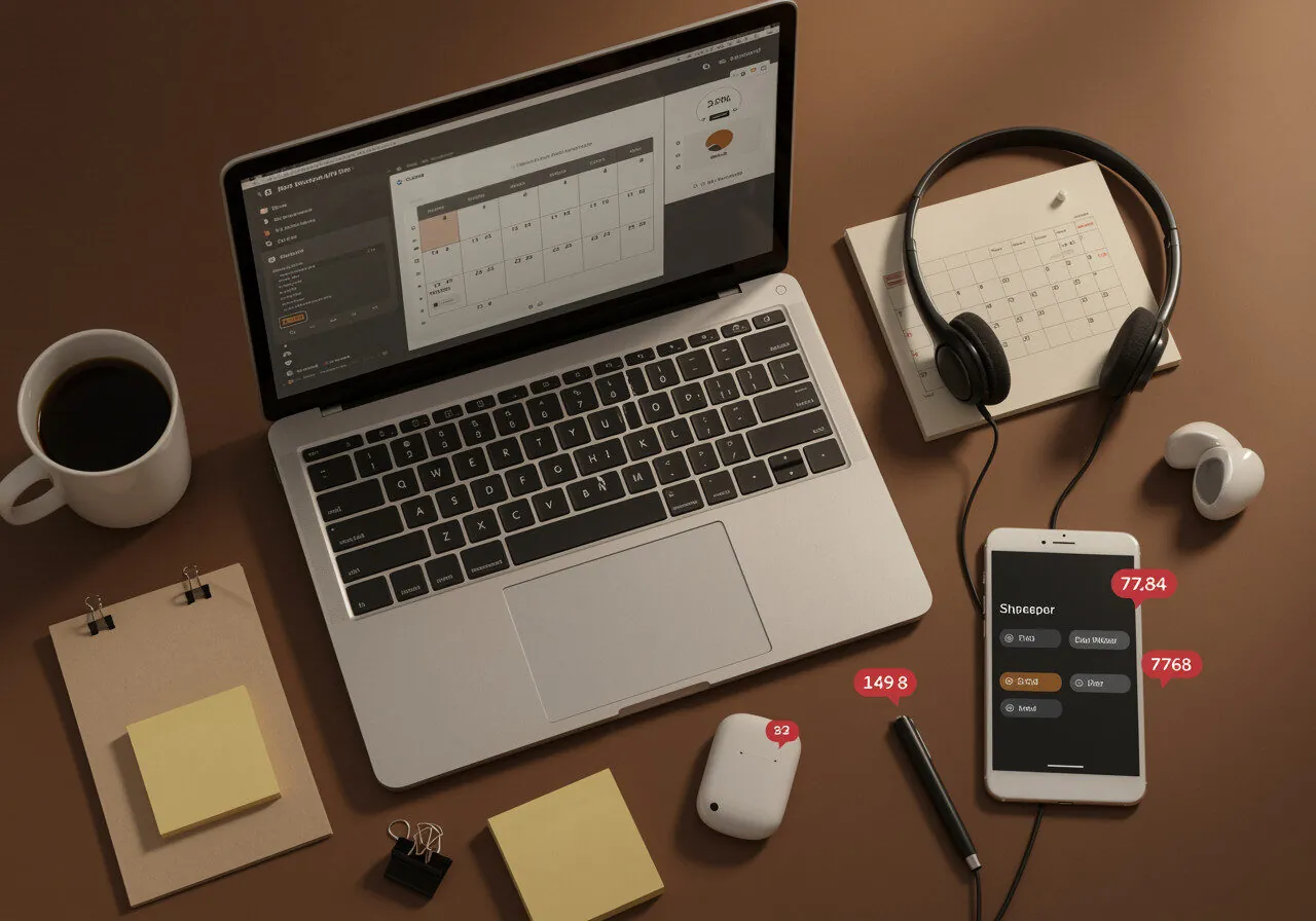 Professional virtual assistance services workspace showing administrative support tools, customer service systems, and project management interfaces