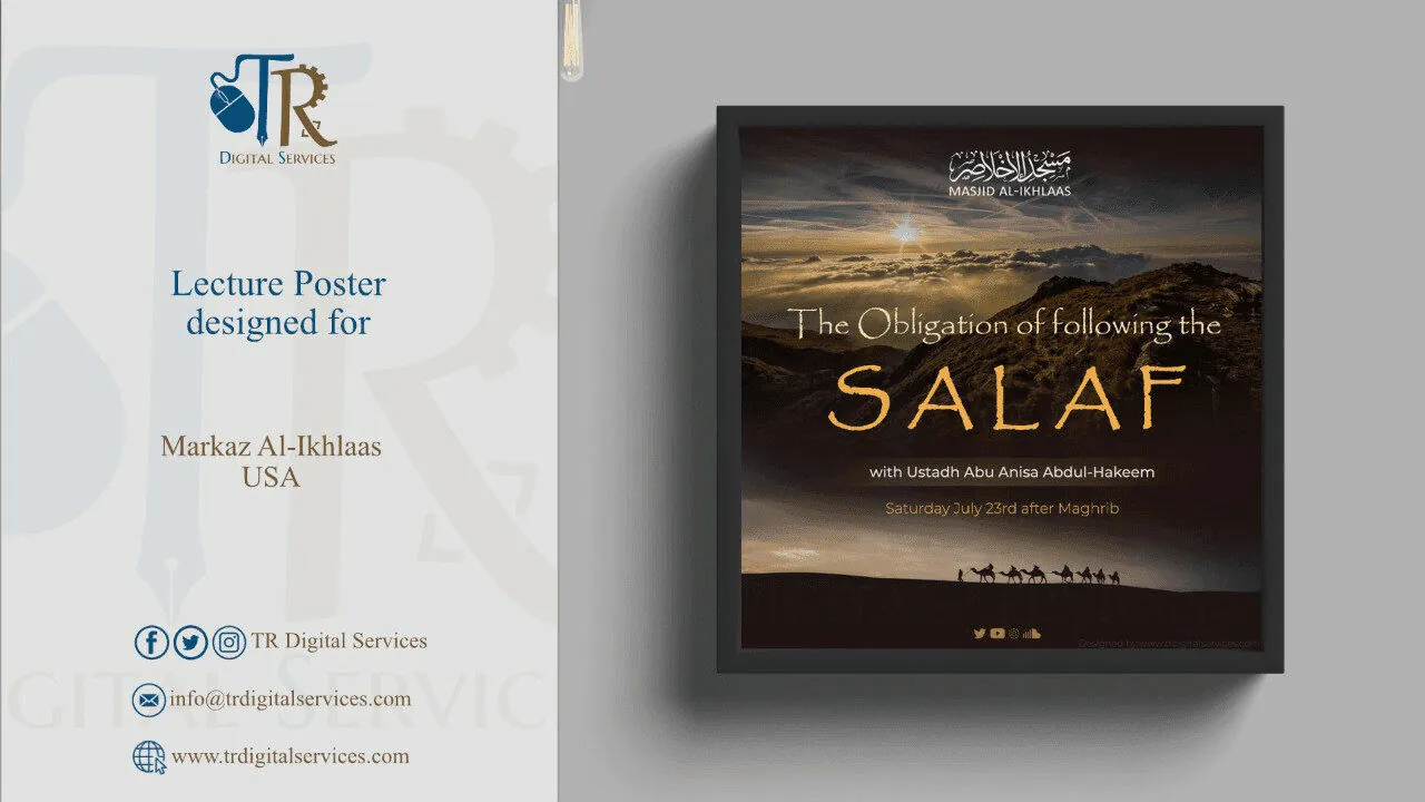 Islamic Lecture Poster for Masjid Al-Ikhlaas