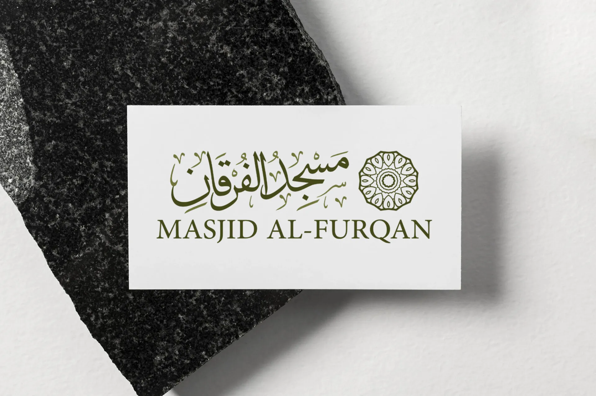 Modern business card mock up arrangement