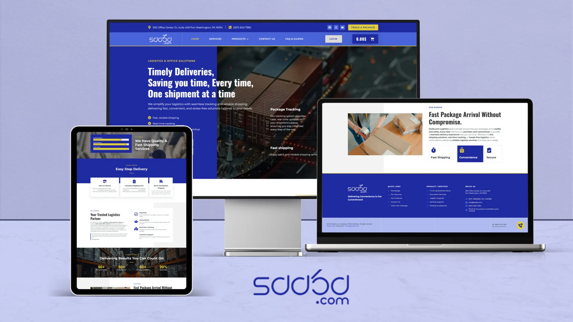 Custom US Parcel Forwarding Website for SAA3A.com - Project Image