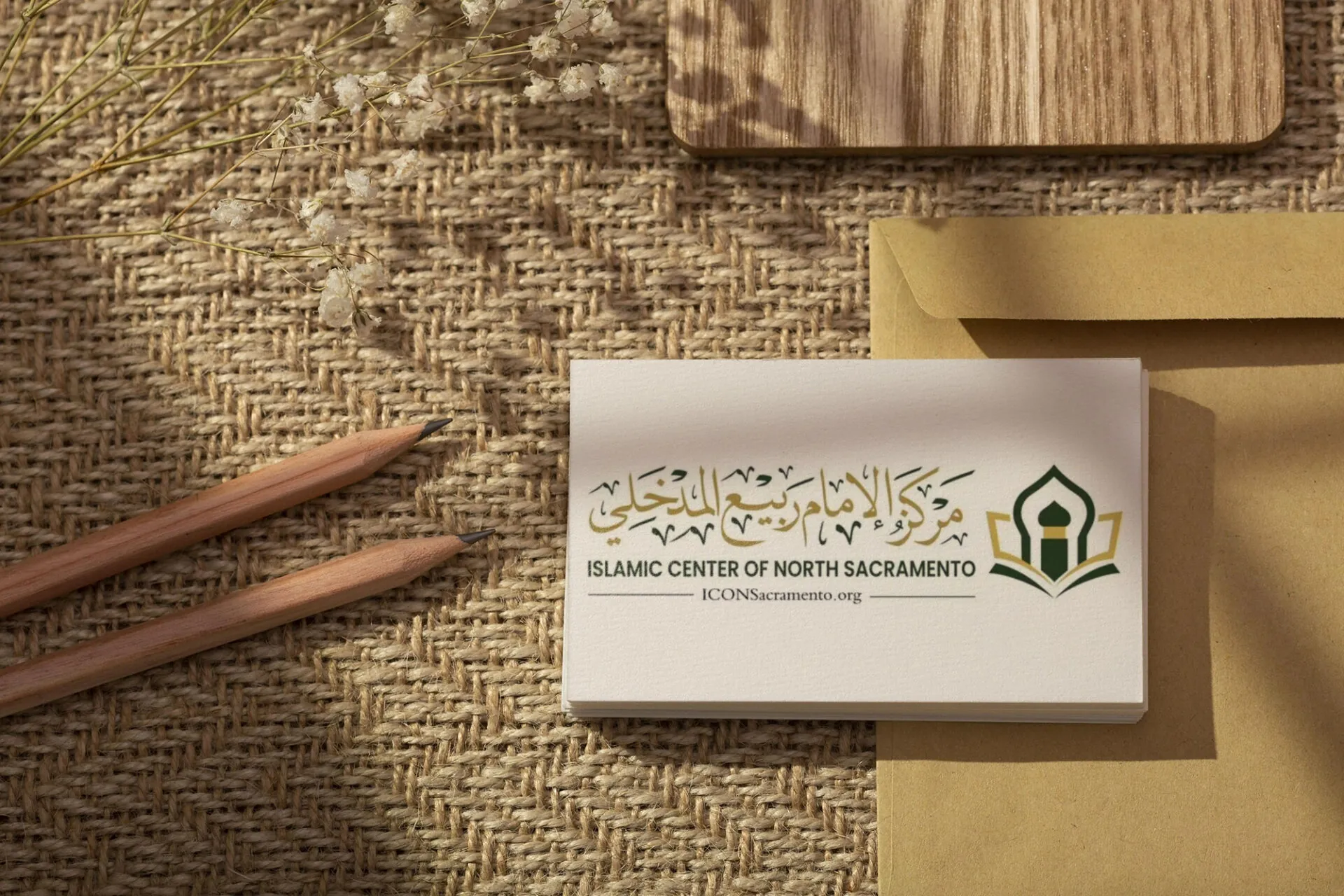 Minimal composition of stationery mock up