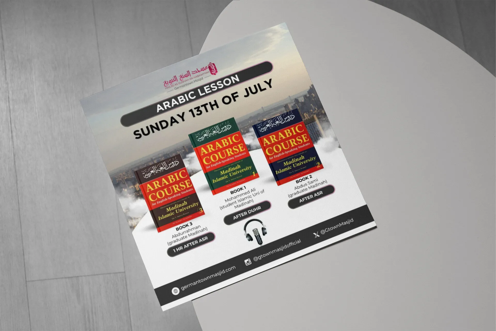 Arabic Lesson Poster Design for Germantown Masjid 5 Gmt