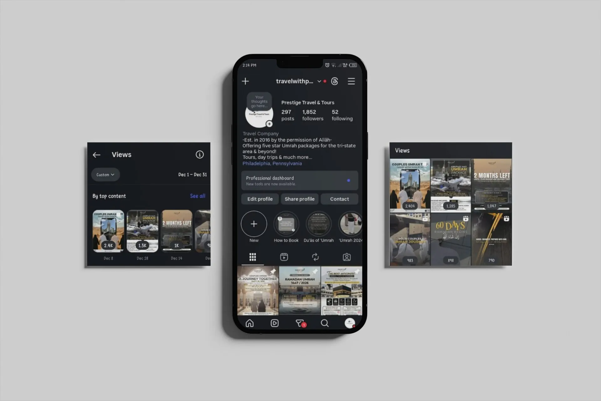 Social Media Management for Prestige Travel & Tours 17 Instagram post mockup